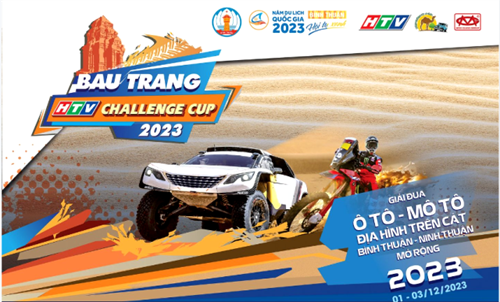 Giải đua ô tô - mô tô địa hình HTV 2023 diễn ra trên đồi cát Bàu Trắng